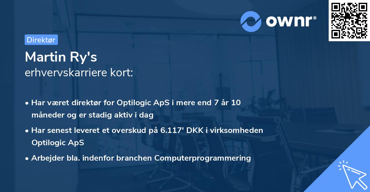 Martin Ry's erhvervskarriere kort