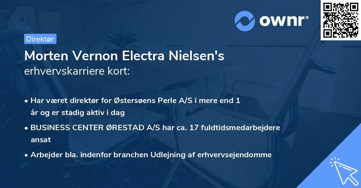 Morten Vernon Electra Nielsen's erhvervskarriere kort