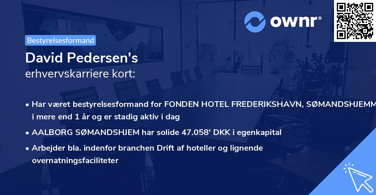 David Pedersen's erhvervskarriere kort