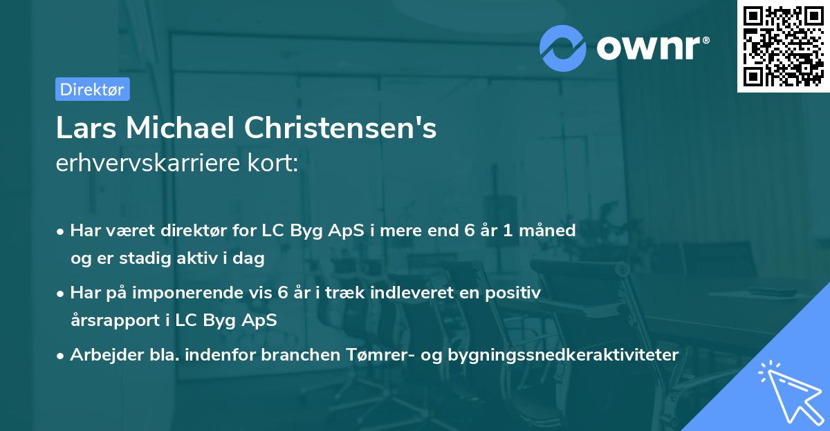 Lars Michael Christensen's erhvervskarriere kort