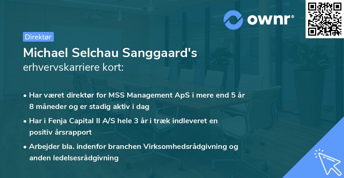 Michael Selchau Sanggaard's erhvervskarriere kort