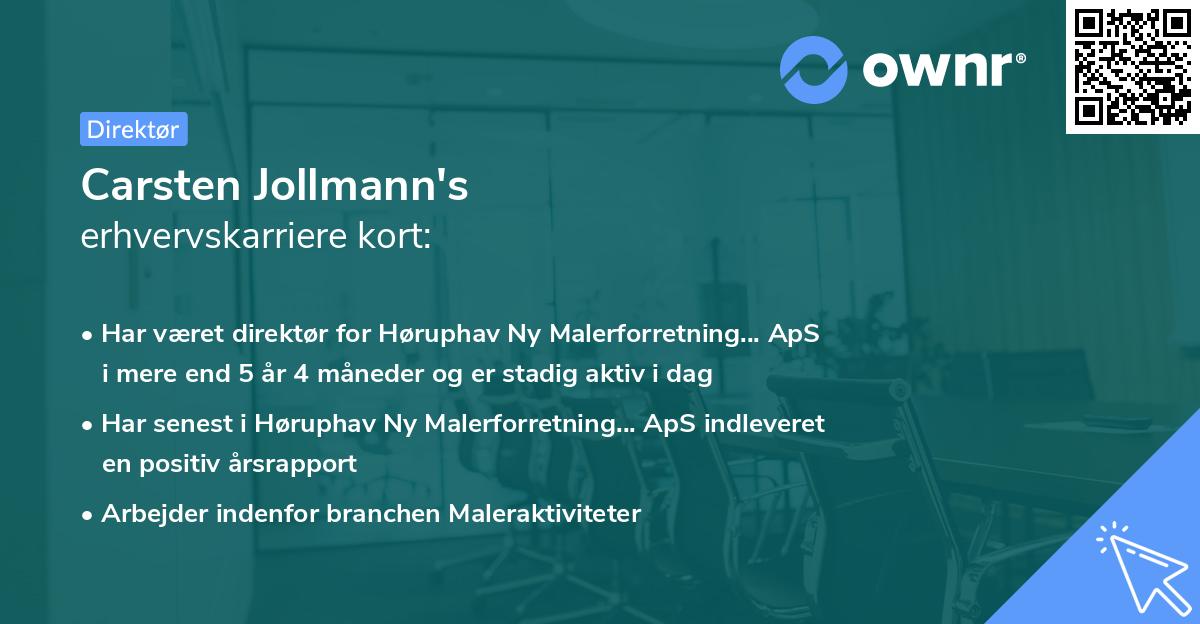 Carsten Jollmann's erhvervskarriere kort