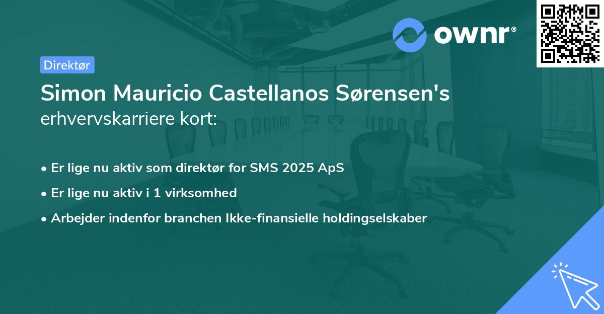 Simon Mauricio Castellanos Sørensen's erhvervskarriere kort