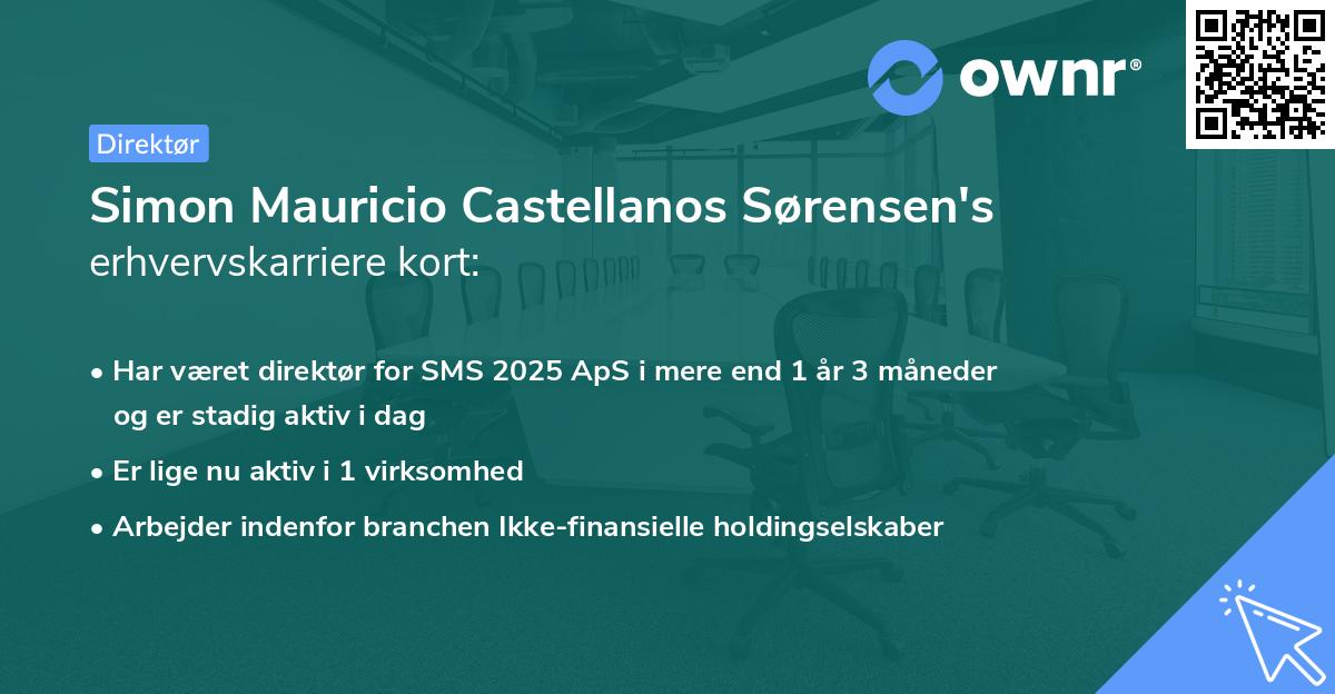 Simon Mauricio Castellanos Sørensen's erhvervskarriere kort
