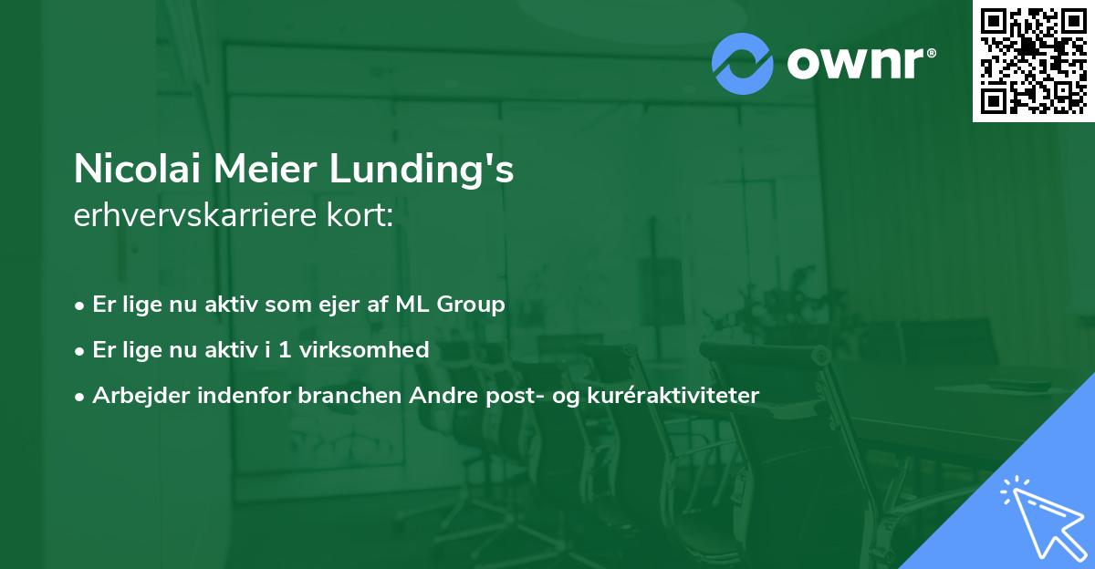 Nicolai Meier Lunding's erhvervskarriere kort