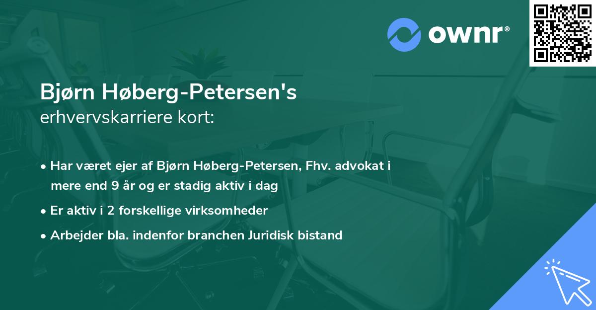 Bjørn Høberg-Petersen's erhvervskarriere kort