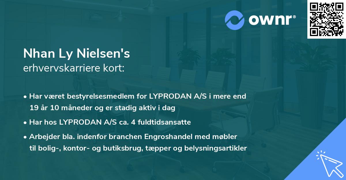 Nhan Ly Nielsen's erhvervskarriere kort