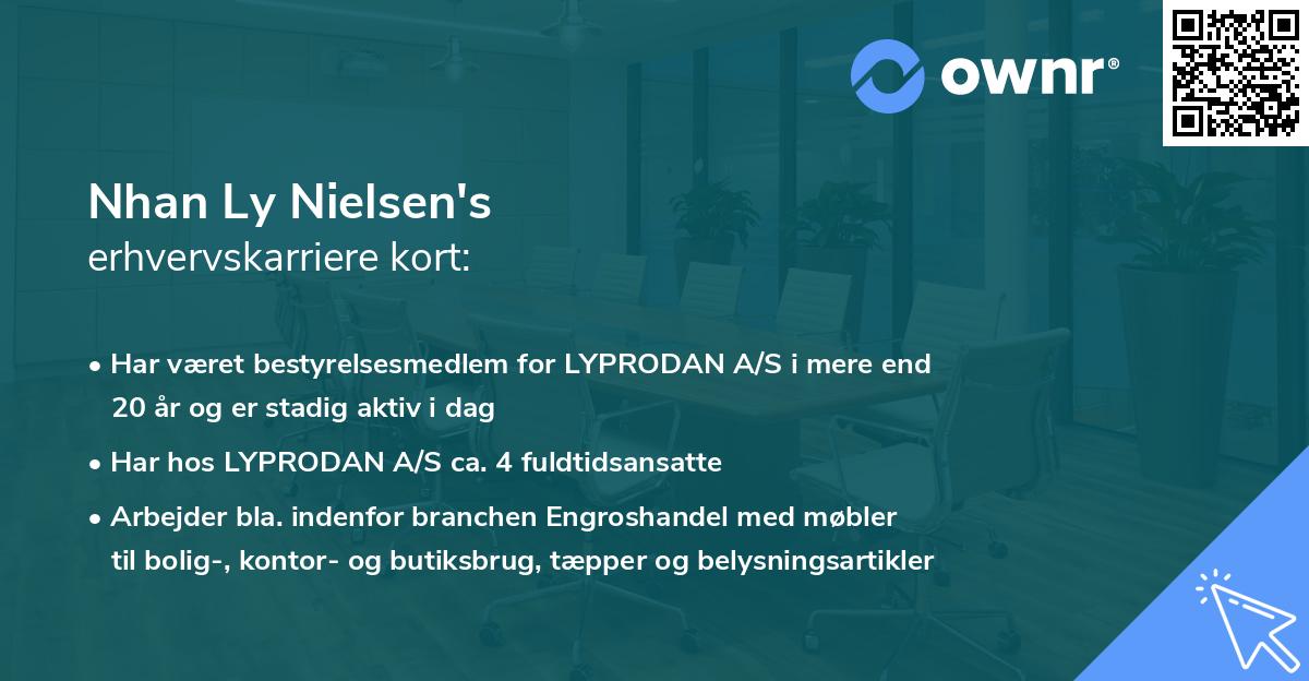 Nhan Ly Nielsen's erhvervskarriere kort
