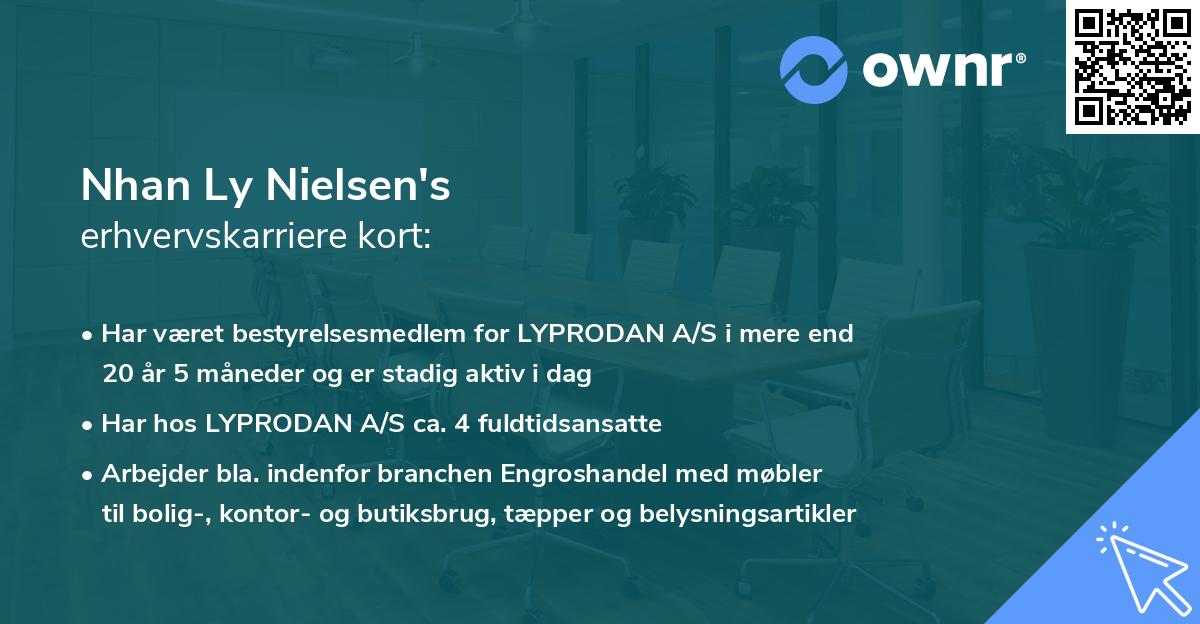 Nhan Ly Nielsen's erhvervskarriere kort