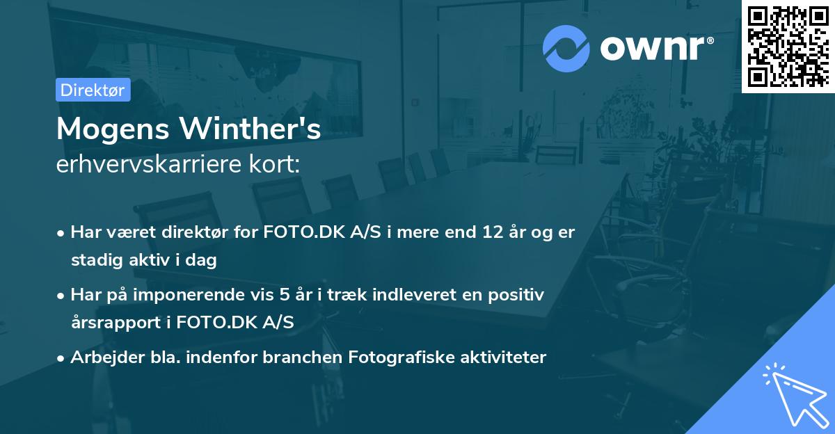 Mogens Winther's erhvervskarriere kort