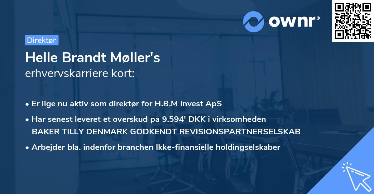 Helle Brandt Møller's erhvervskarriere kort