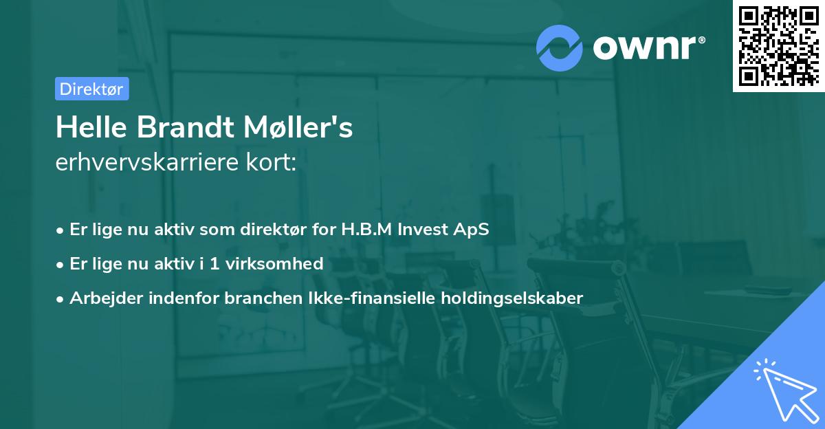 Helle Brandt Møller's erhvervskarriere kort