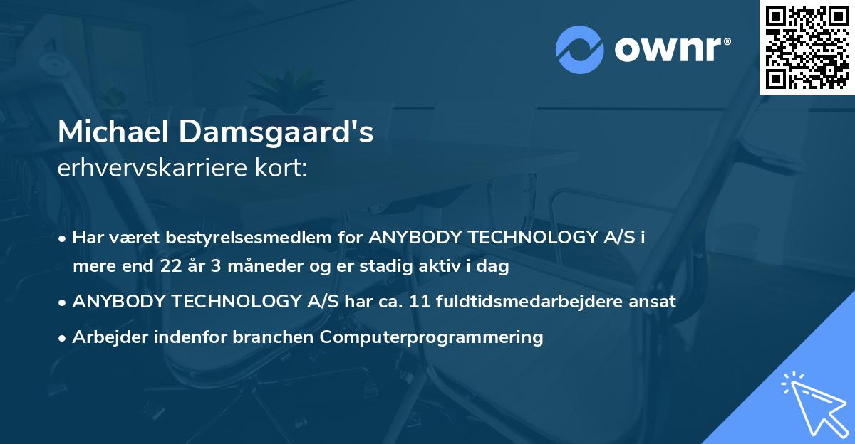 Michael Damsgaard's erhvervskarriere kort