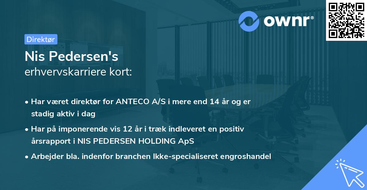 Nis Pedersen's erhvervskarriere kort