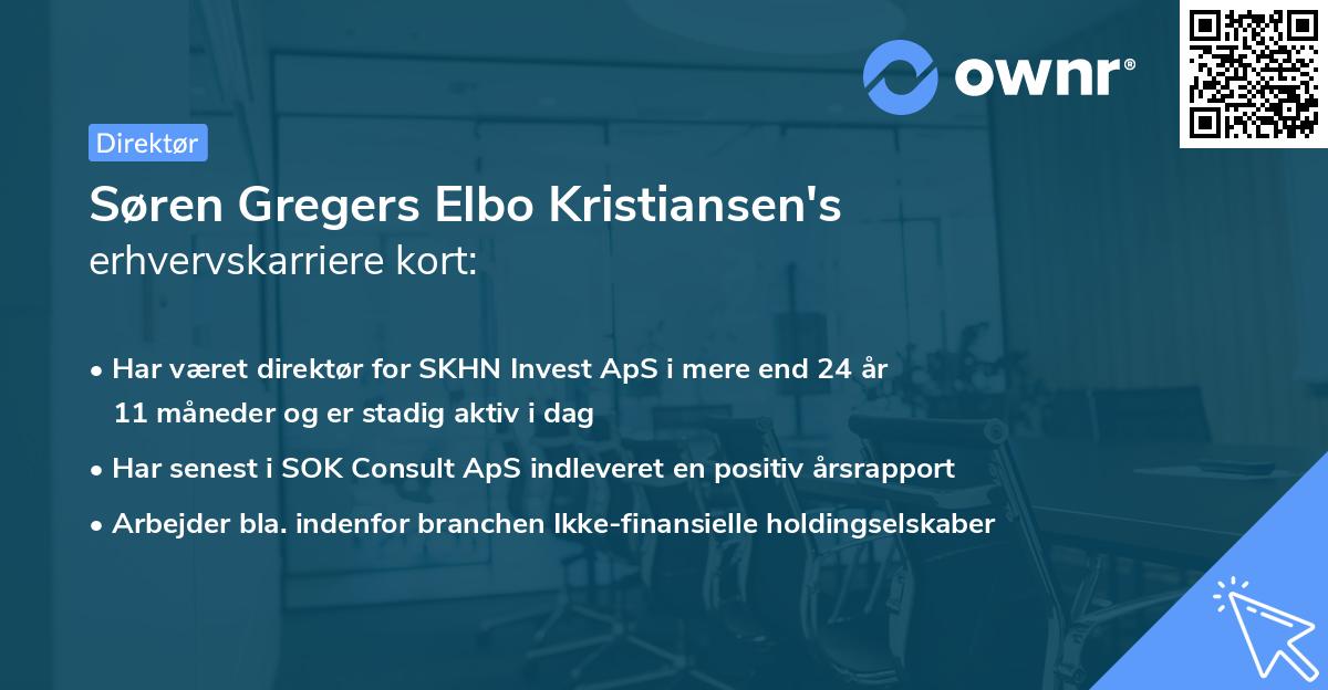 Søren Gregers Elbo Kristiansen's erhvervskarriere kort