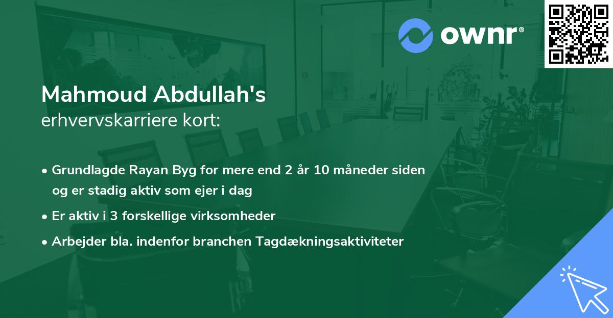 Mahmoud Abdullah's erhvervskarriere kort