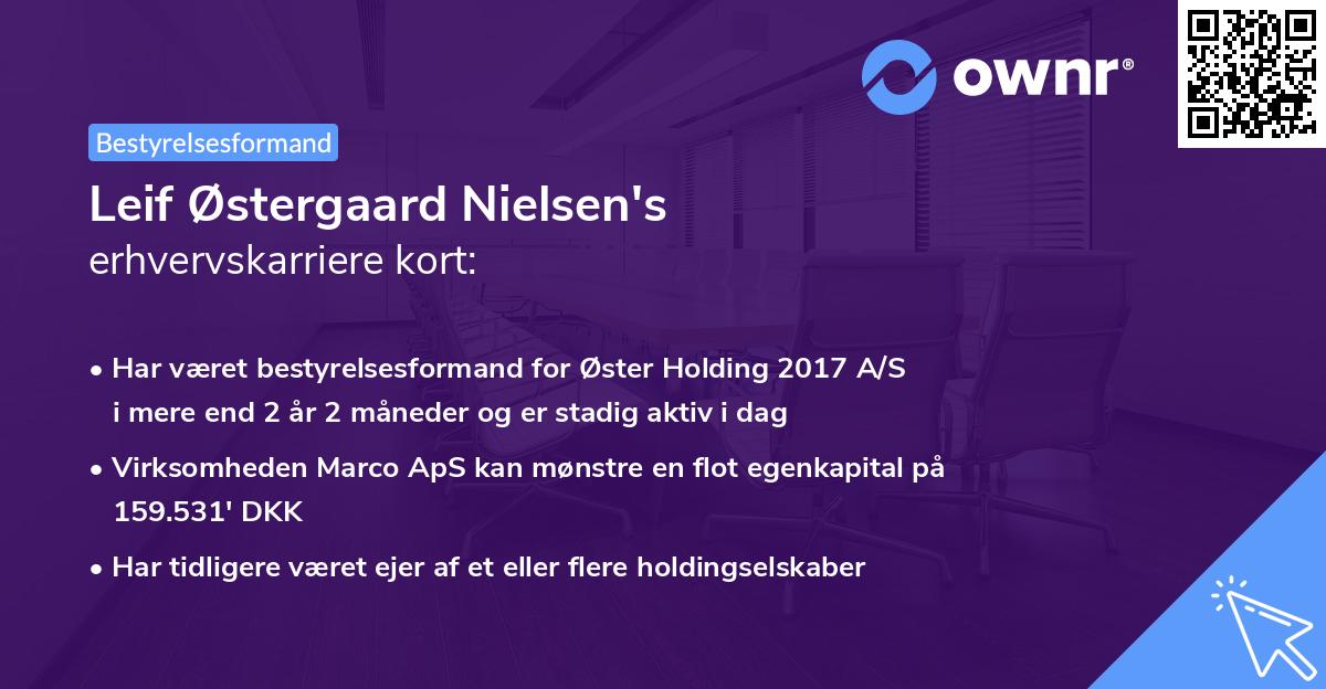 Leif Østergaard Nielsen's erhvervskarriere kort
