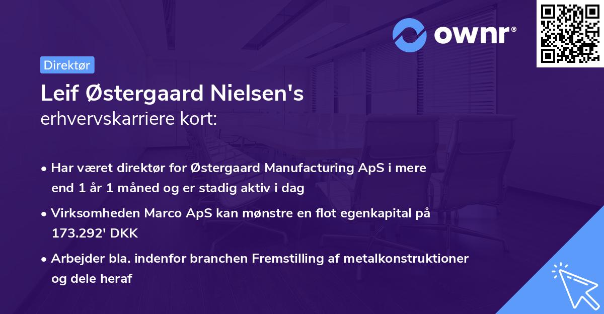 Leif Østergaard Nielsen's erhvervskarriere kort