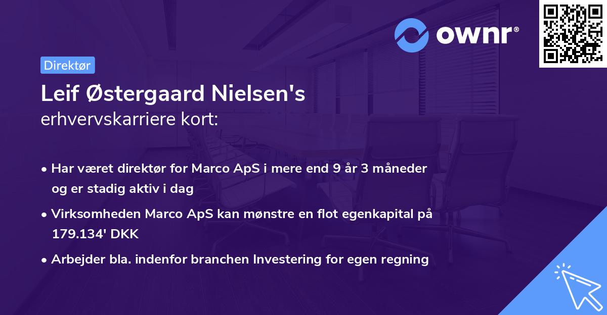 Leif Østergaard Nielsen's erhvervskarriere kort