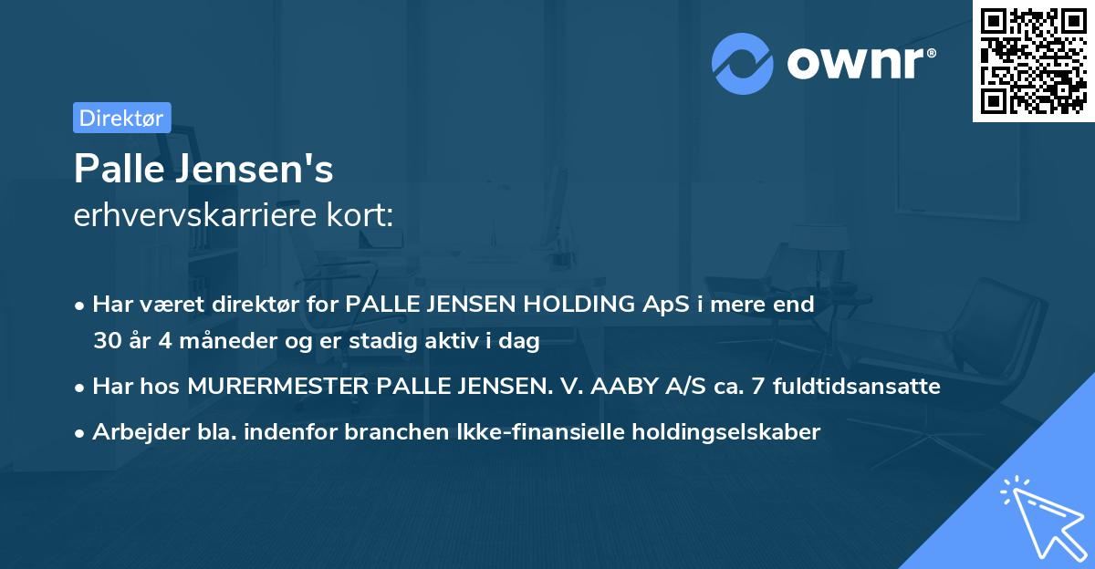 Palle Jensen's erhvervskarriere kort