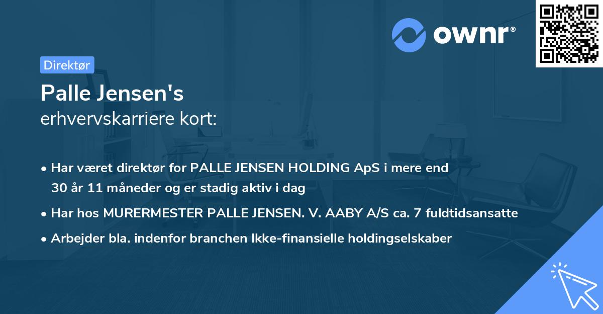 Palle Jensen's erhvervskarriere kort