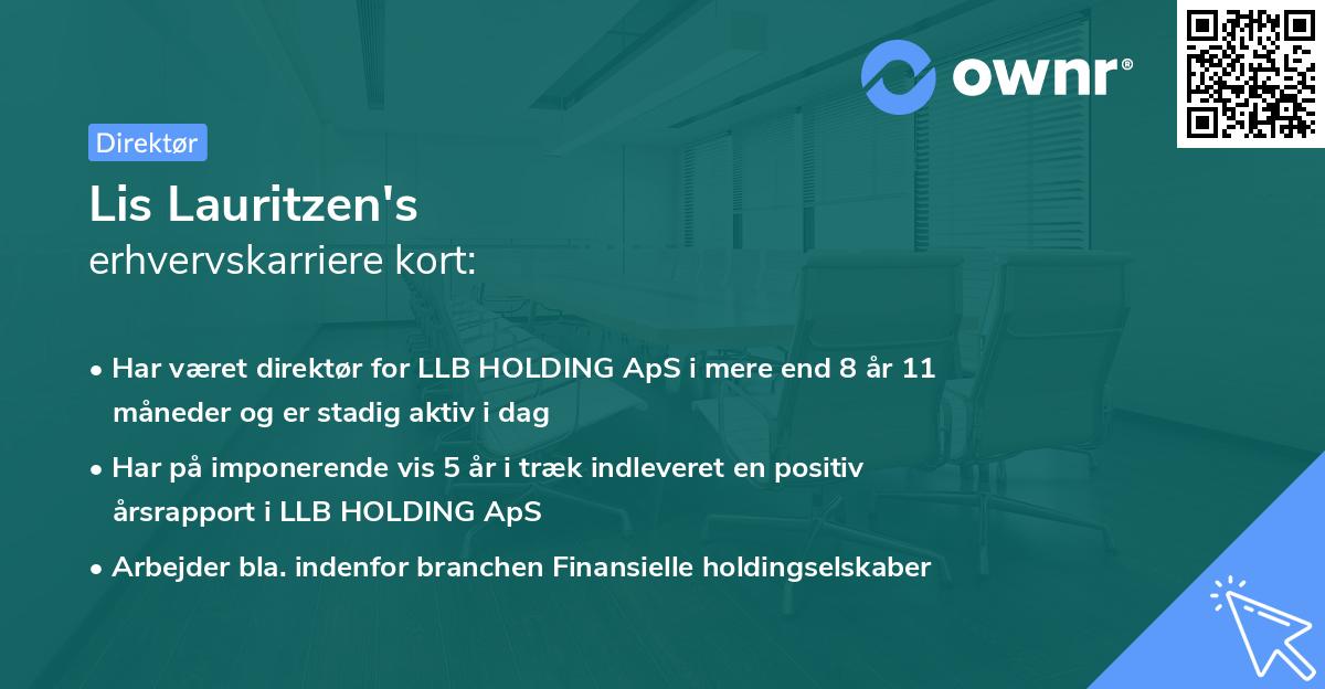 Lis Lauritzen's erhvervskarriere kort