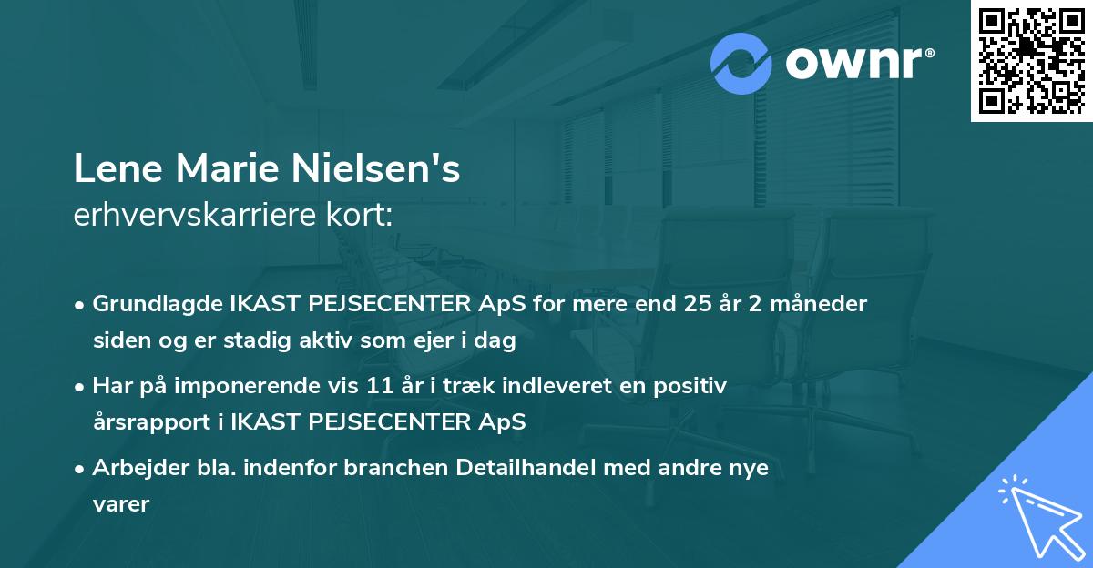 Lene Marie Nielsen's erhvervskarriere kort