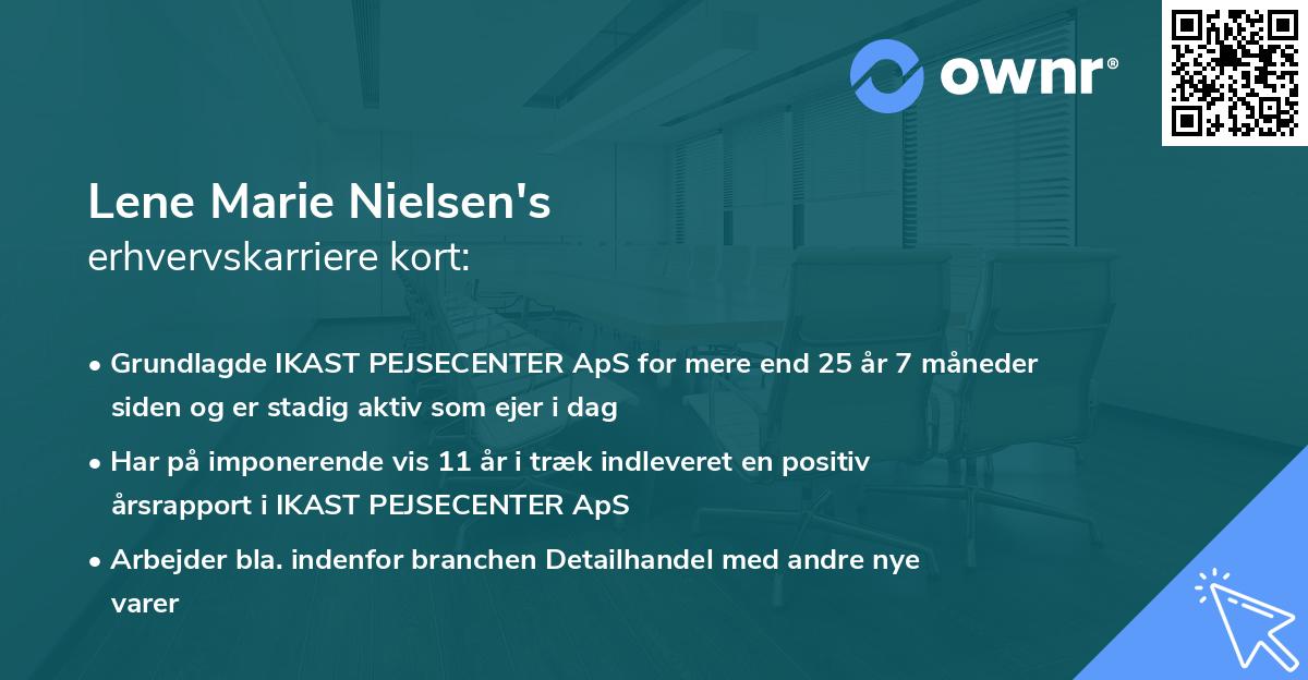 Lene Marie Nielsen's erhvervskarriere kort