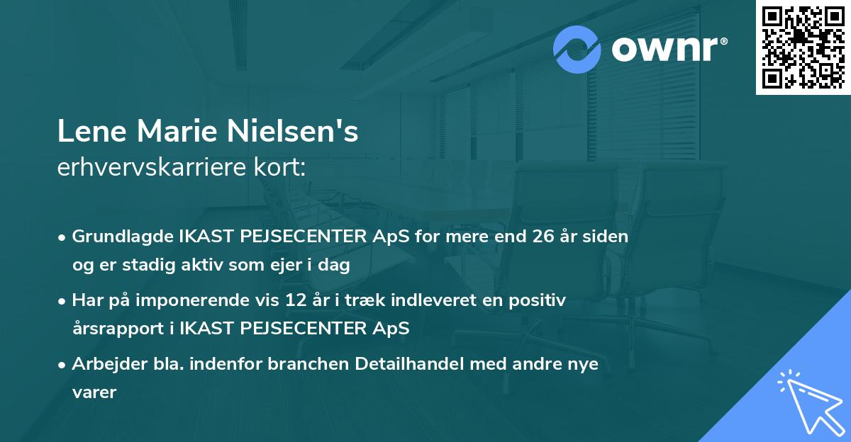 Lene Marie Nielsen's erhvervskarriere kort