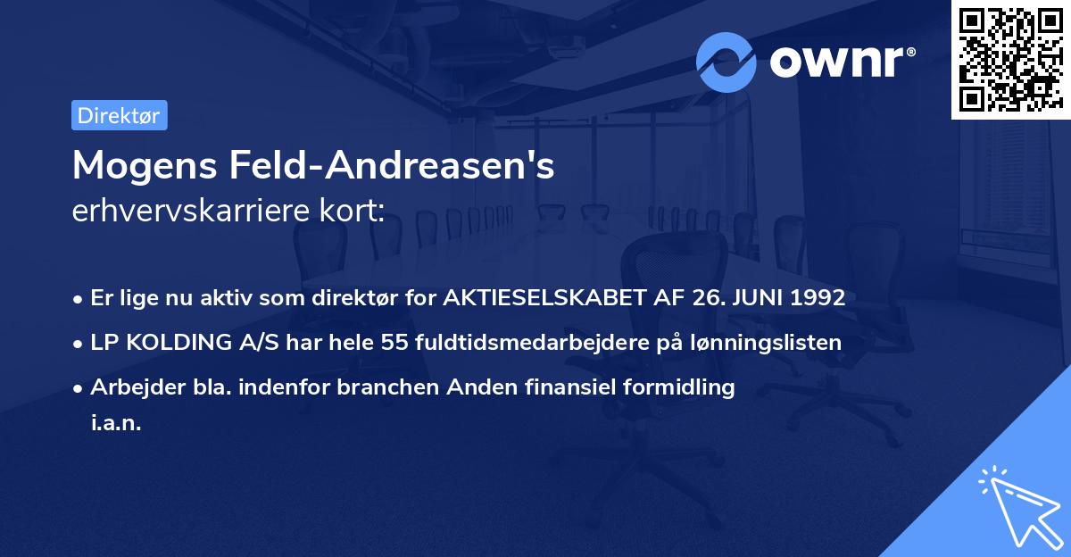 Mogens Feld-Andreasen's erhvervskarriere kort