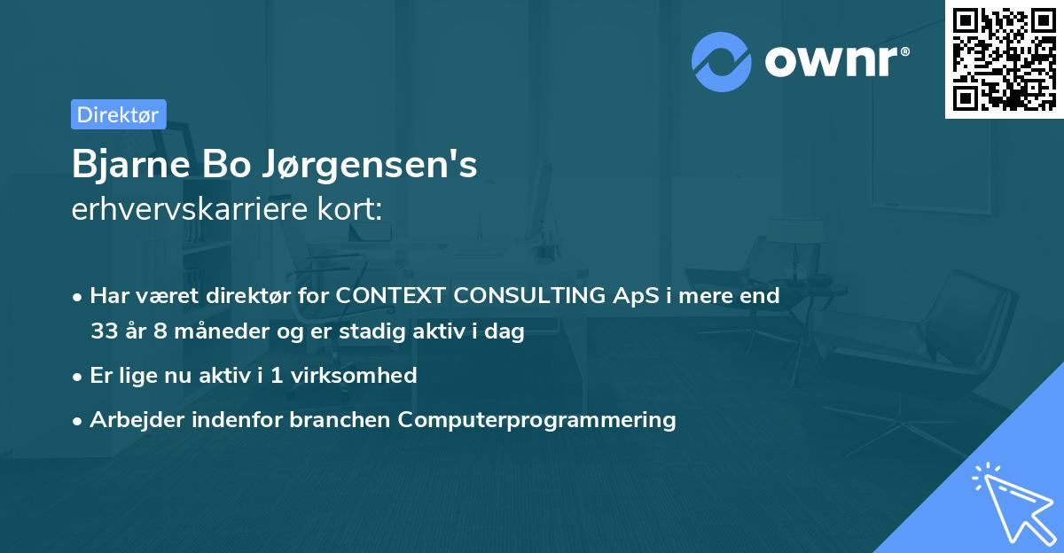 Bjarne Bo Jørgensen's erhvervskarriere kort