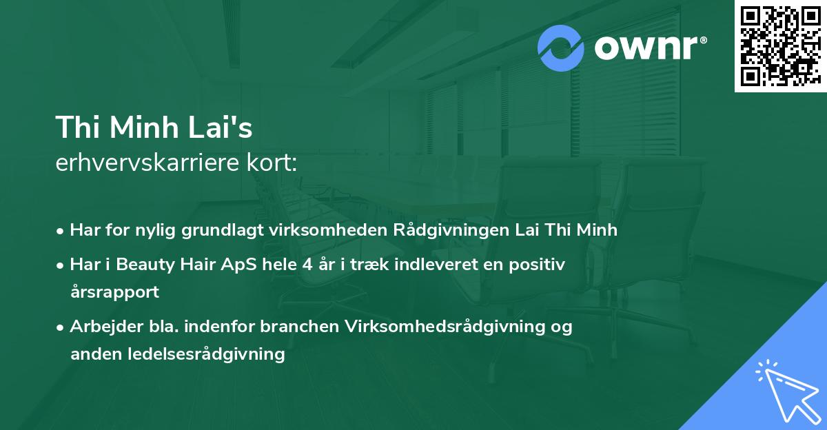 Thi Minh Lai's erhvervskarriere kort