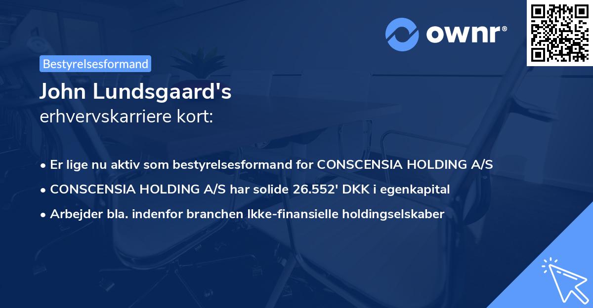 John Lundsgaard's erhvervskarriere kort