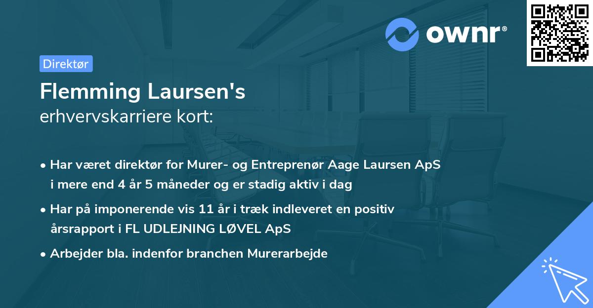 Flemming Laursen's erhvervskarriere kort