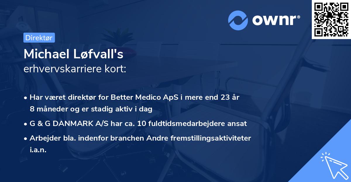 Michael Løfvall's erhvervskarriere kort
