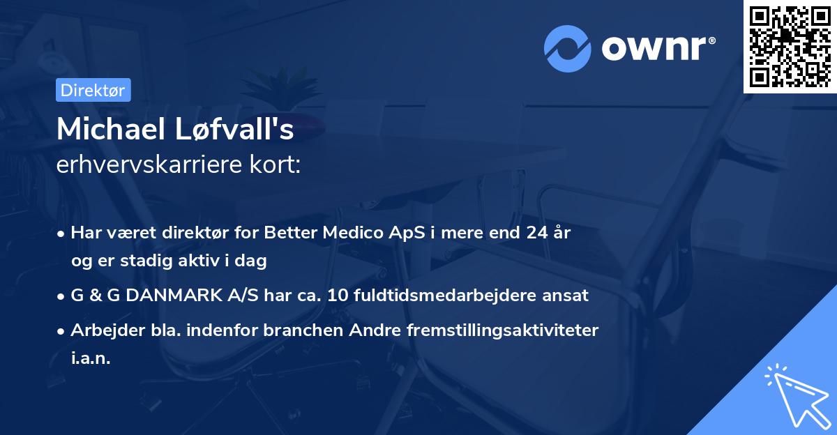Michael Løfvall's erhvervskarriere kort