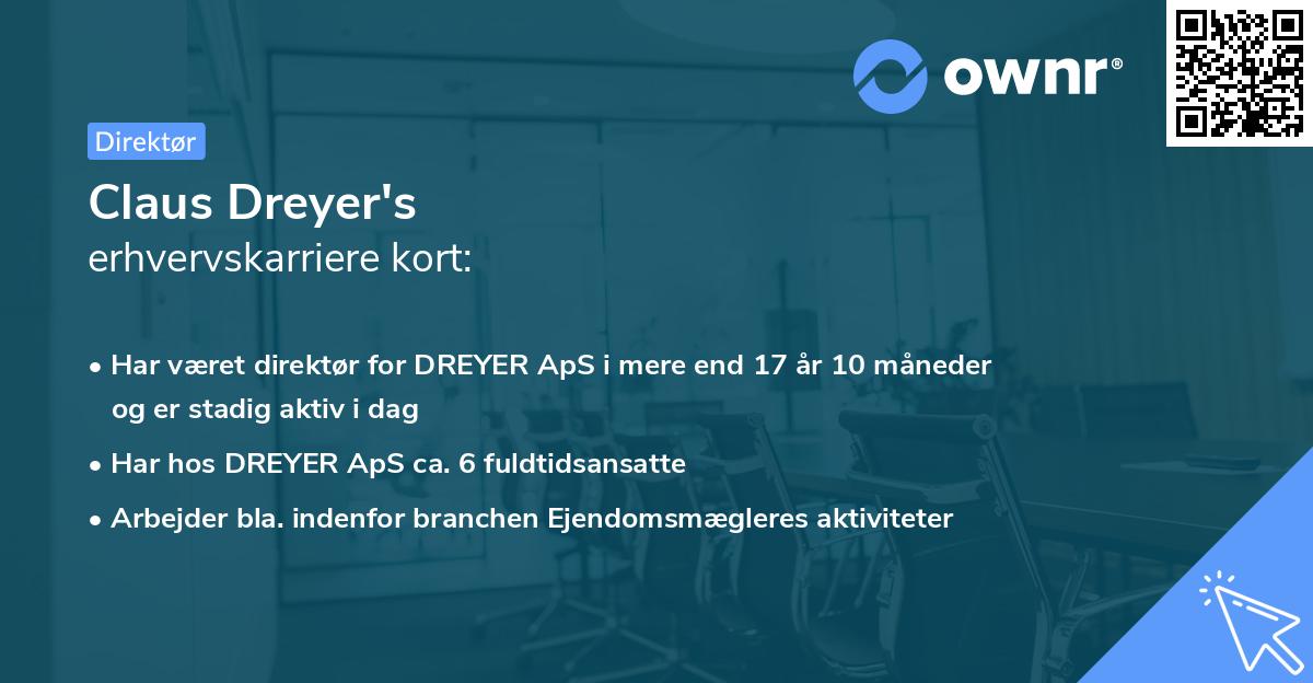 Claus Dreyer's erhvervskarriere kort