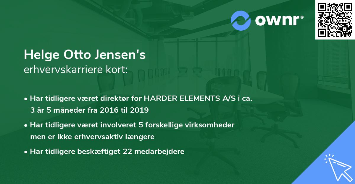 Helge Otto Jensen's erhvervskarriere kort