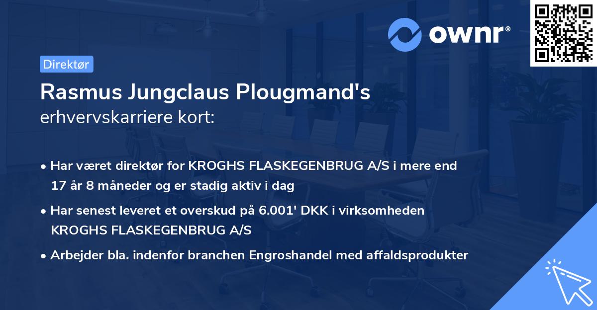 Rasmus Jungclaus Plougmand's erhvervskarriere kort