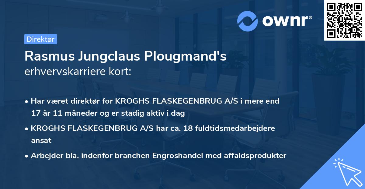 Rasmus Jungclaus Plougmand's erhvervskarriere kort