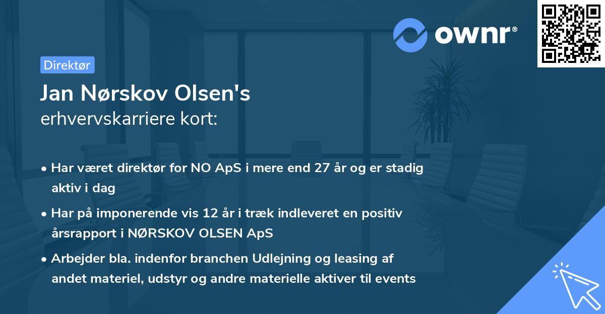 Jan Nørskov Olsen's erhvervskarriere kort