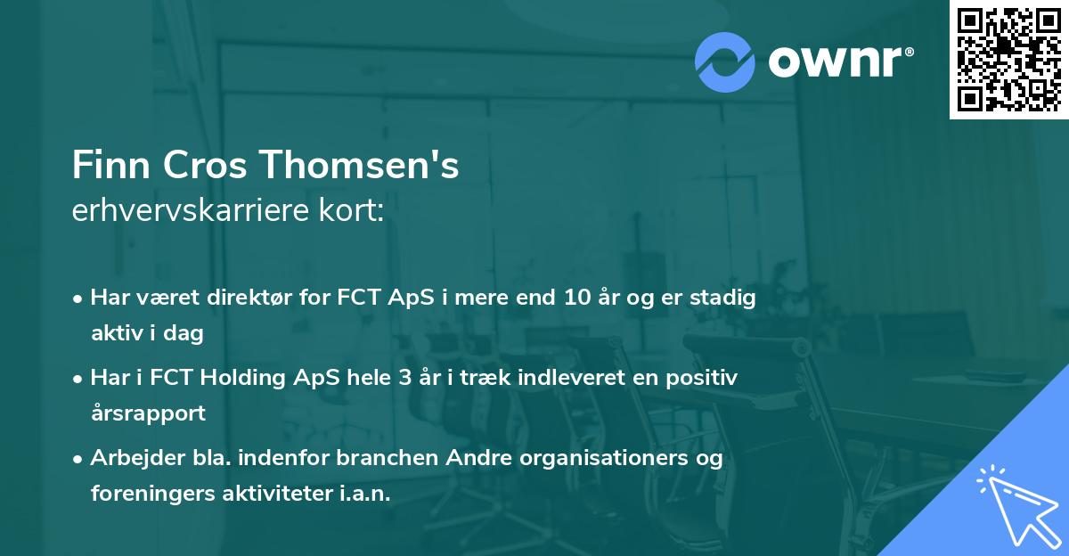 Finn Cros Thomsen's erhvervskarriere kort