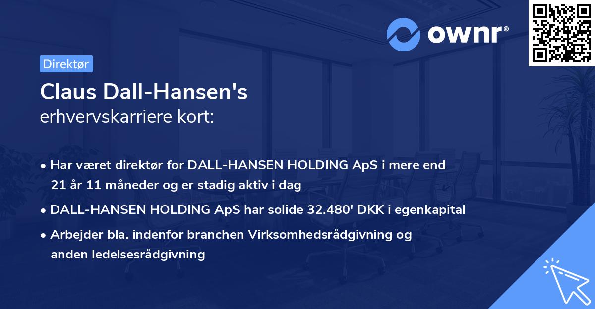 Claus Dall-Hansen's erhvervskarriere kort