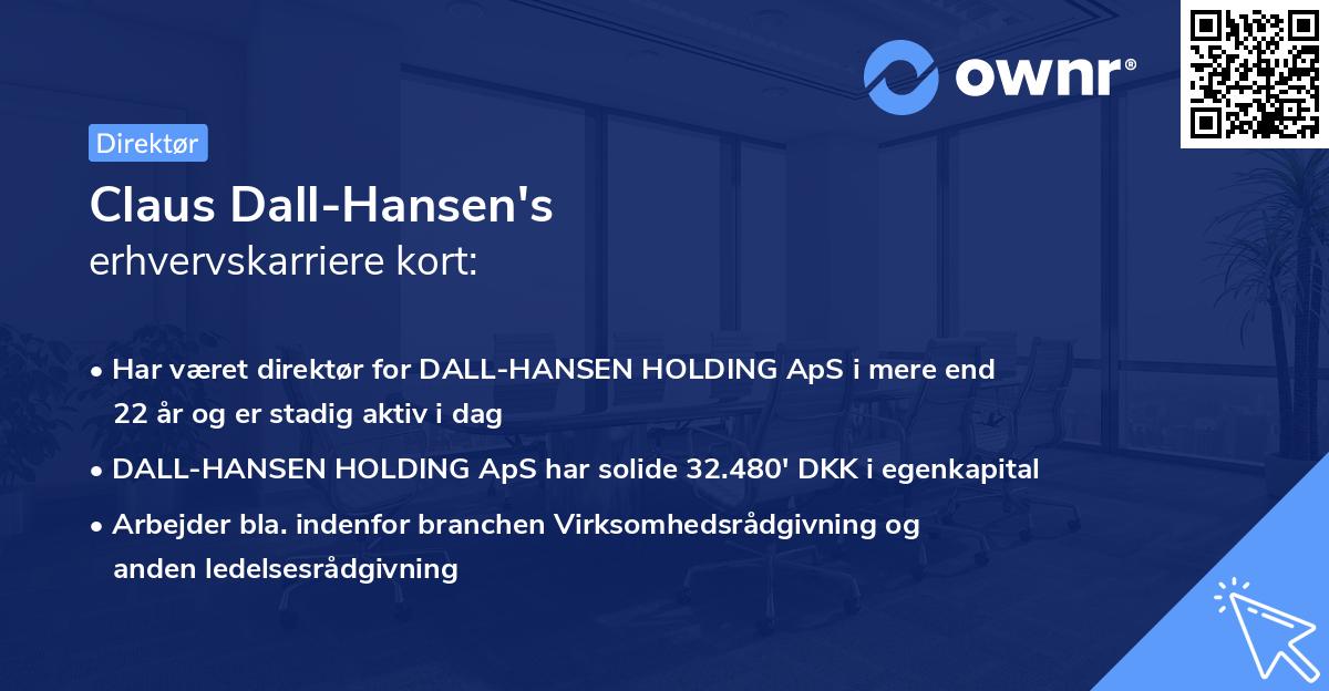 Claus Dall-Hansen's erhvervskarriere kort