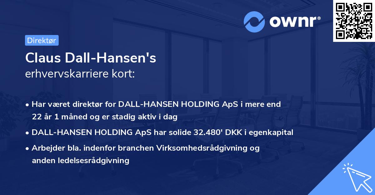 Claus Dall-Hansen's erhvervskarriere kort