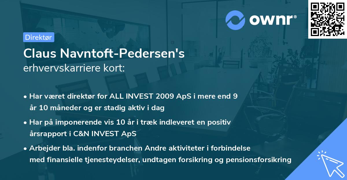 Claus Navntoft-Pedersen's erhvervskarriere kort