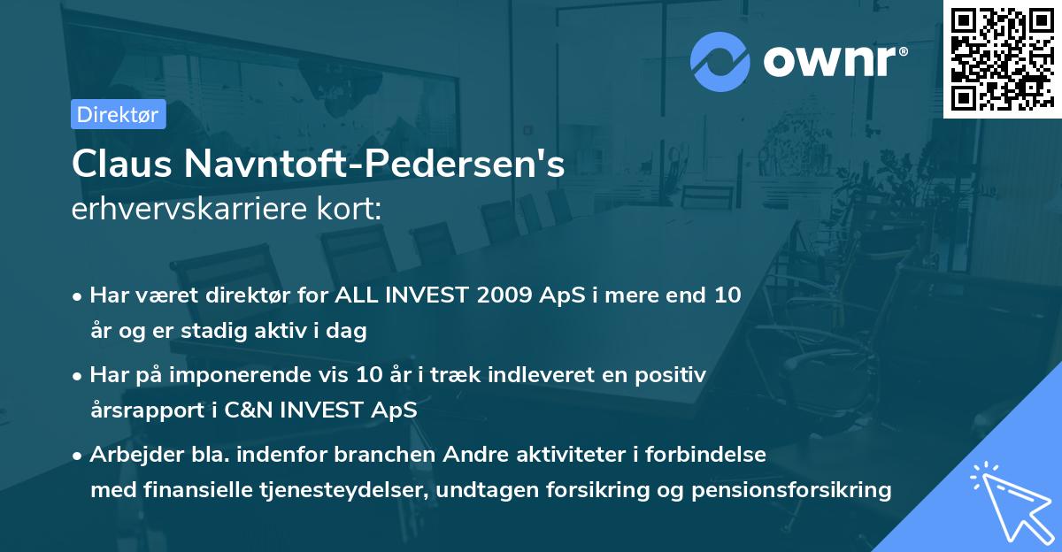 Claus Navntoft-Pedersen's erhvervskarriere kort