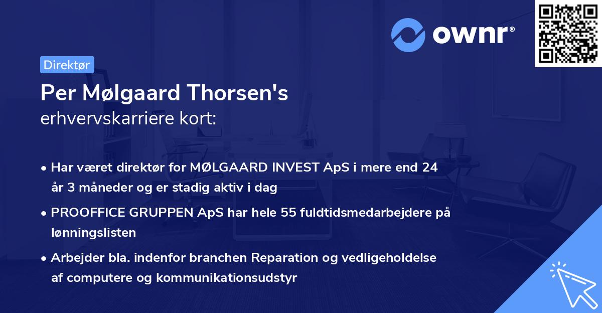 Per Mølgaard Thorsen's erhvervskarriere kort