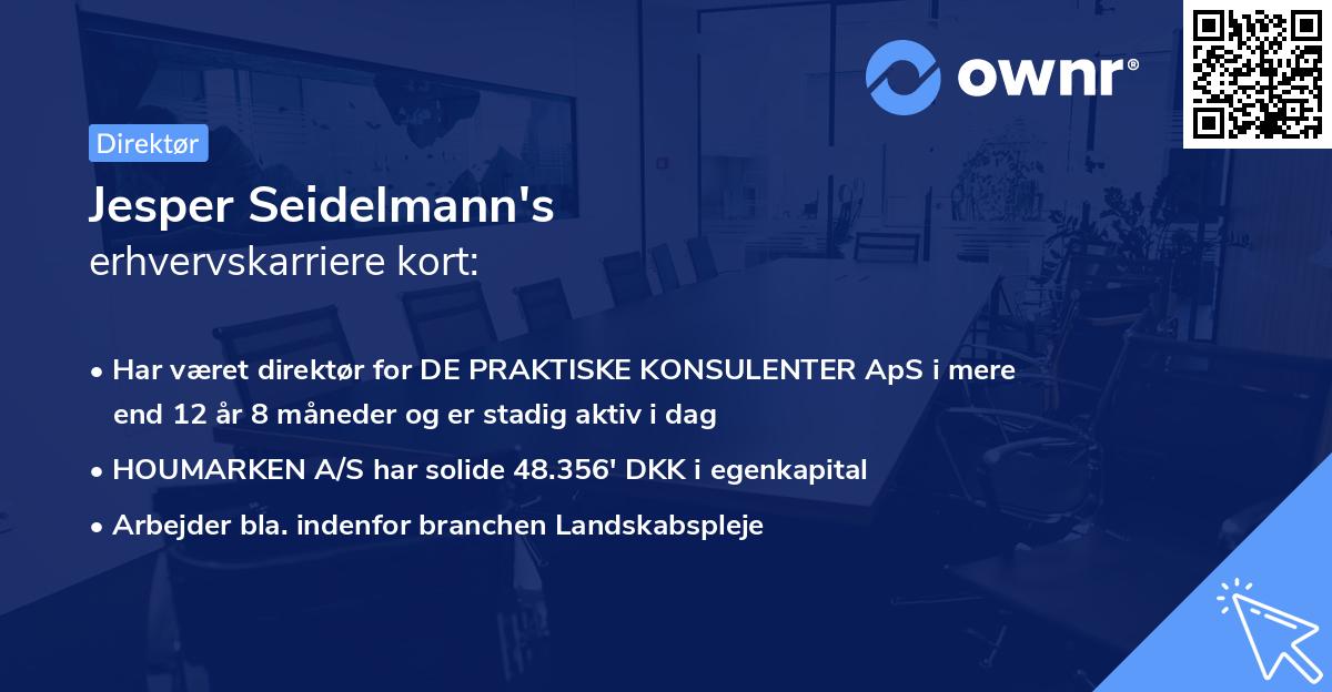 Jesper Seidelmann's erhvervskarriere kort