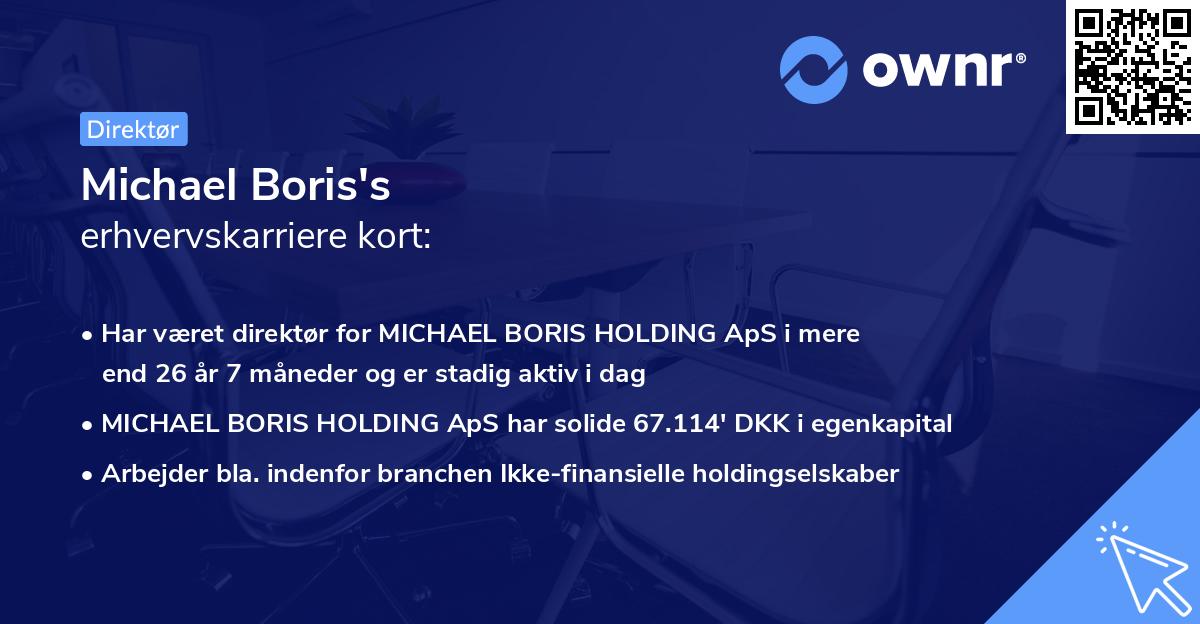 Michael Boris's erhvervskarriere kort